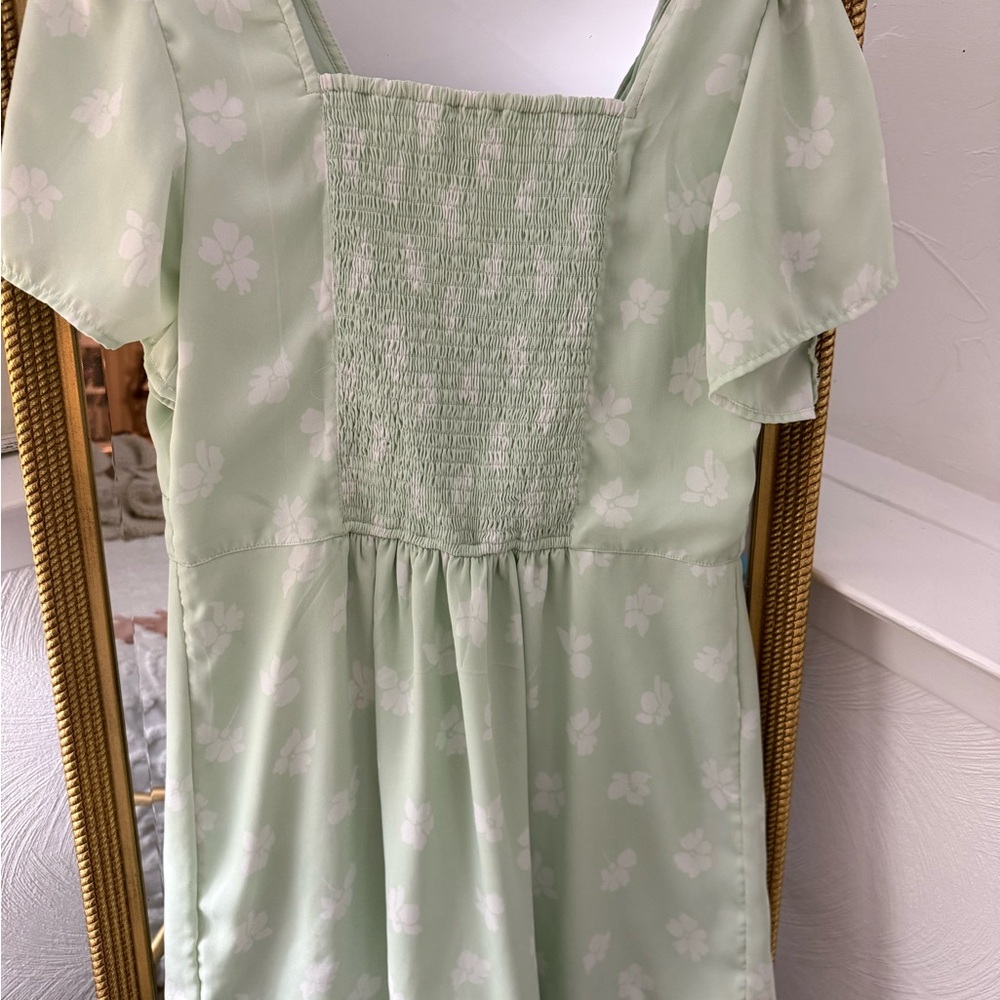 Abercrombie & Fitch Mint Smocked Dress - Picture 11 of 14